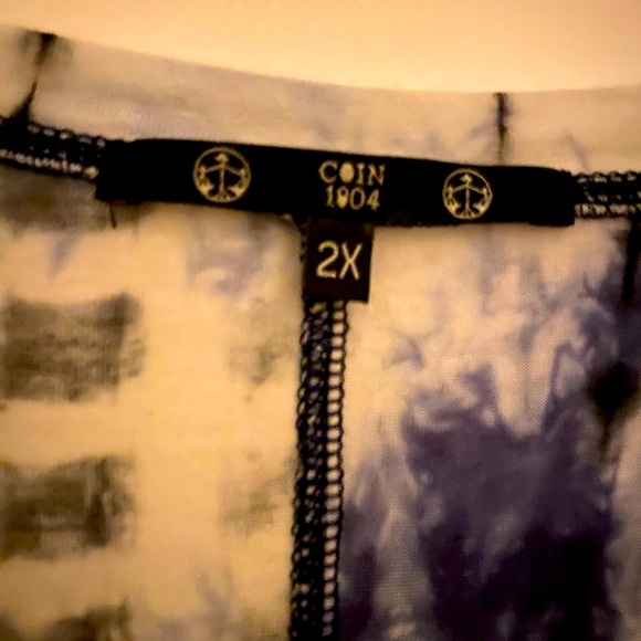 COIN 1904 tye dye blouse 2X - Picture 4 of 5